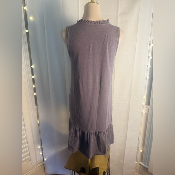 Lilla P Gray Ruffled Asymmetrical Mini Sundress - Picture 2 of 7